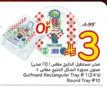 صحن مستطيل الخليج مقاس ١ (٢٤ صحن) صحن مدورة الشكل الخليج مقاس ١٠