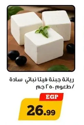 ريانة جبنة فيتا نباتي سادة / طعوم 250 جم