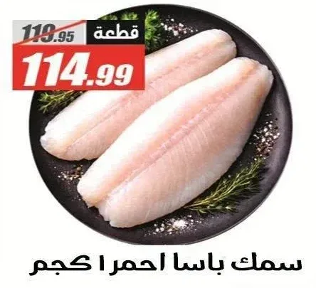 سمك باسا احمر 1 كجم