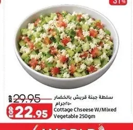سلطة جبنة قريش بالخضار 250 جم