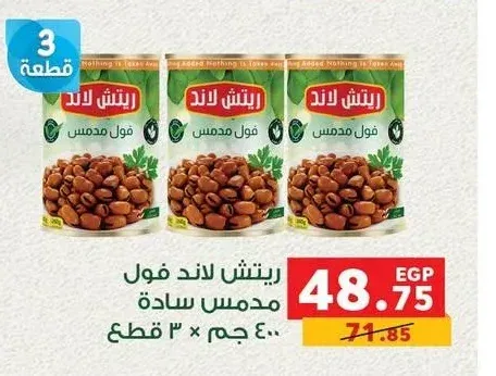 ريتش لاند فول مدمس سادة 400 جم × 3 قطع