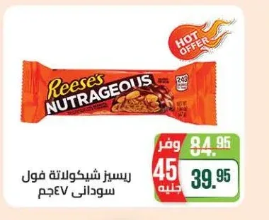 ريسيز شيكولاتة فول سوداني 47 جم