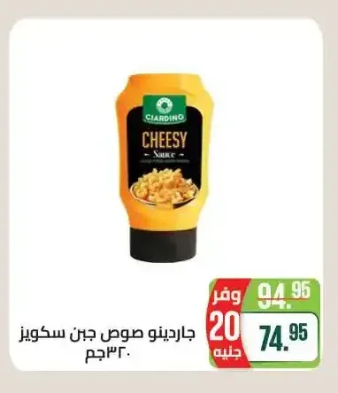 جاردينو صوص جبن سكويز 320 جم