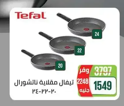 تيفال مقلاية ناتشورال 20-22-24 سم