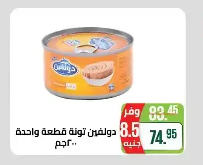 دولفين تونة قطعة واحدة 200 جم