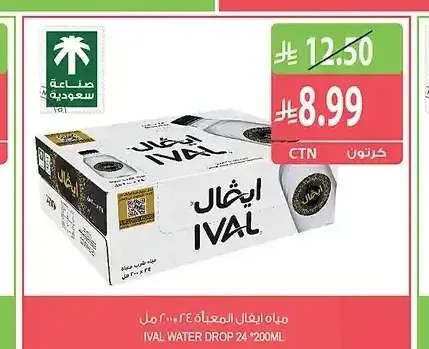 مياه إيفال المعبأة 24 × 200 مل