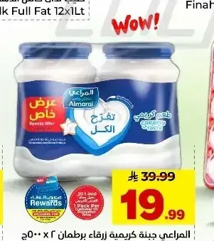 جبنة كريمية المراعي 2 × 500 جم