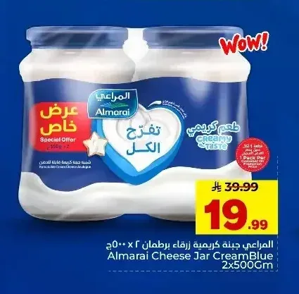 جبنة كريمية المراعي زرقاء برطمان 2 × 500 جم