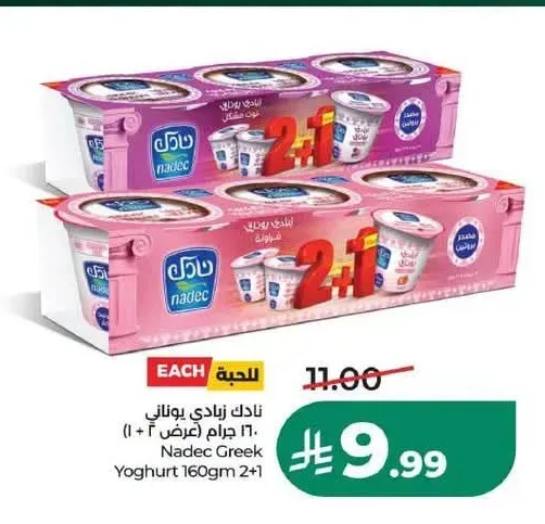 نادك زبادي يوناني 160 جم (عرض 2+1)