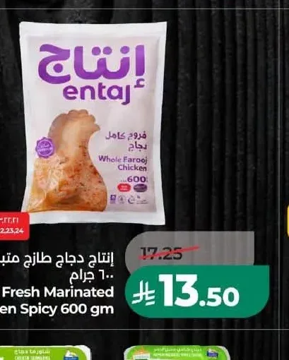 إنتاج دجاج طازج متبل حار 600 جم