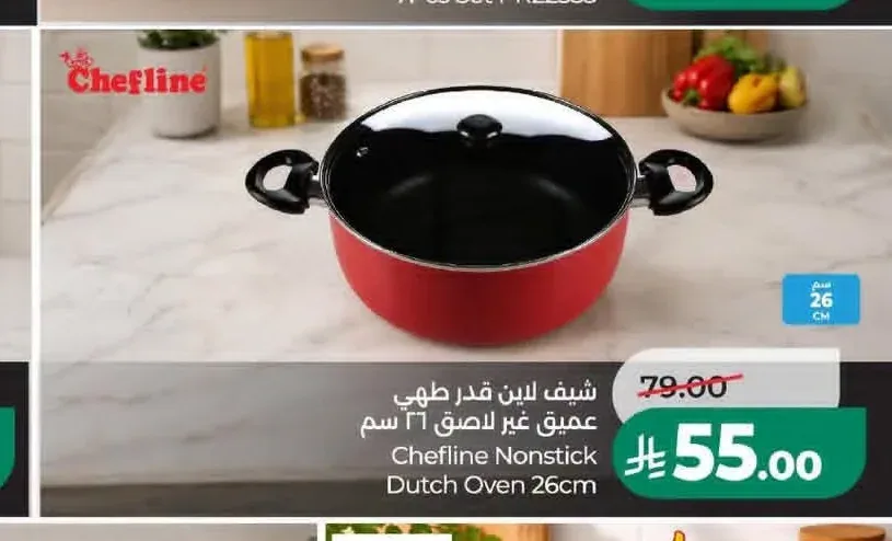 شيف لاين قدر طهي عميق غير لاصق 26 سم