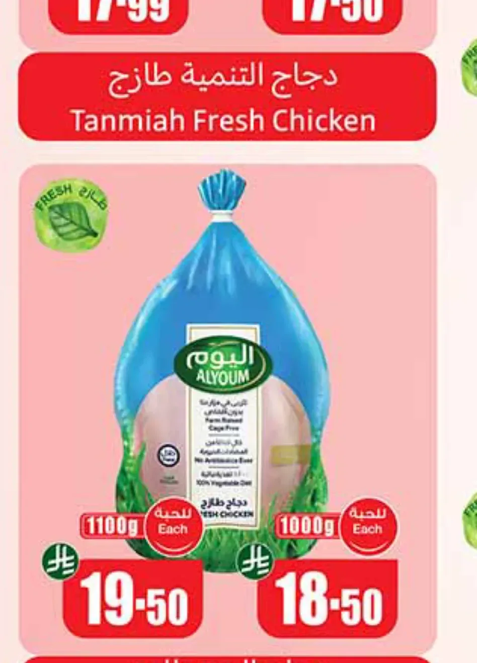 دجاج اليوم طازج 1000 جم