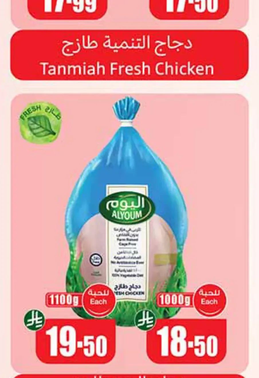 دجاج اليوم طازج 1100 جم