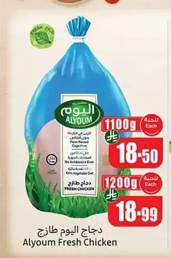 دجاج اليوم طازج 1100 جم