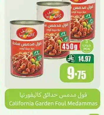 فول مدمس حدائق كاليفورنيا 3 × 450 جم