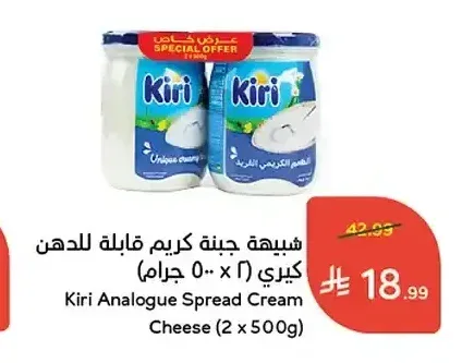 شبيهة جبنة كريم قابلة للدهن كيري (2 × 500 جرام)