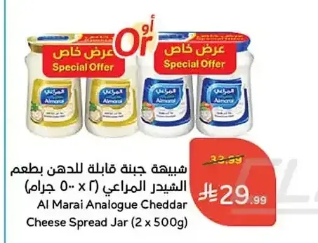 شبيهة جبنة قابلة للدهن الشيدر المراعي (2 × 500 جم)