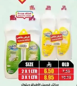 سائل غسيل الأطباق ديتوك 2 × 1 لتر