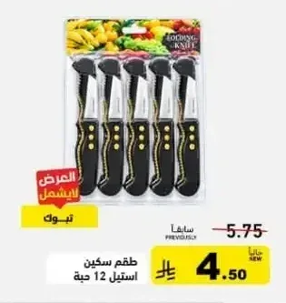 طقم سكين استيل 12 حبة
