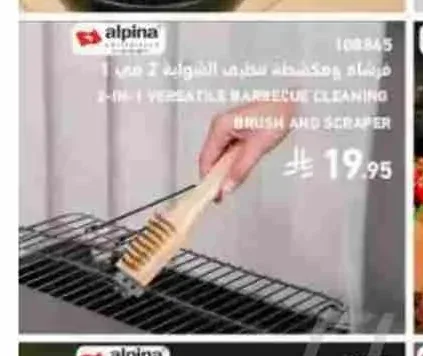 فرشاة ومكشطة شواء 2 في 1 ألبينا