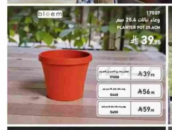 وعاء نباتات 25.4 سم