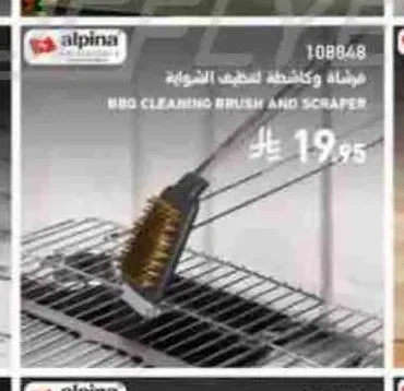 فرشاة وكاشطة لتنظيف الشواية ألبينا