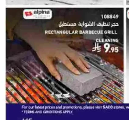 حجر تنظيف الشواية مستطيل ألبينا