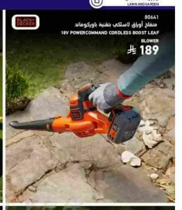منفاخ أوراق لاسلكي بتقنية باوركوماند 18 فولت بلاك آند ديكر