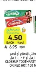 معجون أسنان، انتعاش النعناع أو أحمر حار، كلوس أب، 100 مل أو 3 × 100 مل