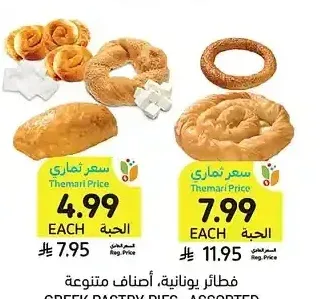 فطائر يونانية، أصناف متنوعة