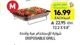شواية للاستخدام مرة واحدة، 12.2 × 9.8 بوصة