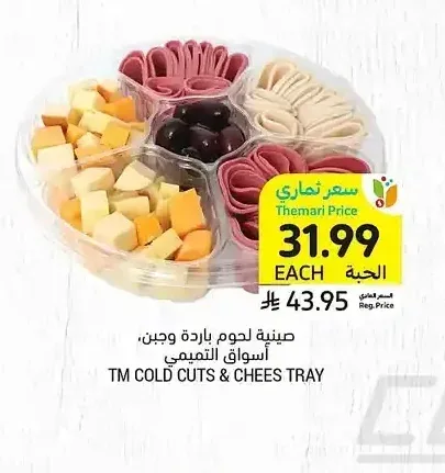صينية لحوم باردة وجبن، أسواق التميمي