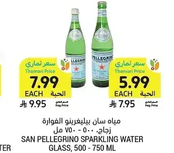 مياه سان بيليغرينو الفوارة، 500 - 750 مل